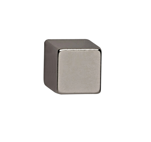 Aimant néodyme MAUL cube 10x10x10mm 3,8kg nickelé