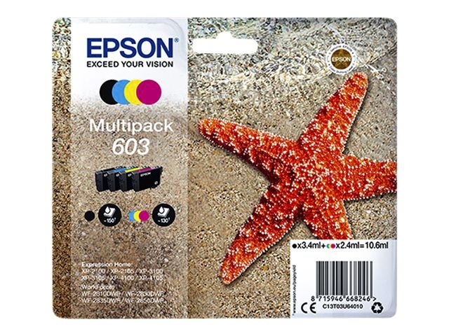 Cartouche d''encre Epson 603 T03U6 noir + 3 couleurs