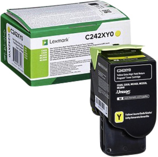 [404635] Tonercartridge Lexmark C242XY0 geel