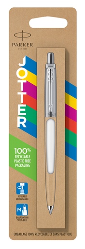 [609350] Balpen Parker Jotter Original white CT medium blister à 1 stuk