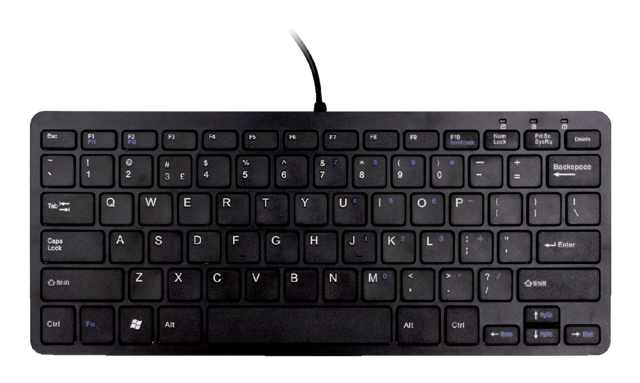 Ergonomisch toetsenbord R-Go Tools Compact Qwerty zwart