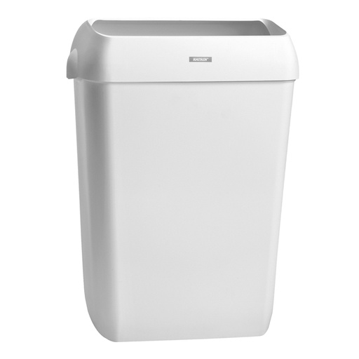 [892643] Poubelle Katrin 91912 ouverte 50 litres blanc