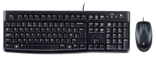 [009234] Clavier Logitech K120 QWERTY + souris USB noir