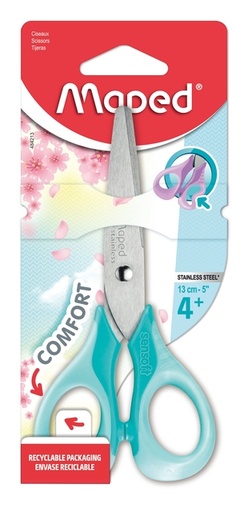 [337096] Ciseaux Maped Sensoft 13cm pastel assorti