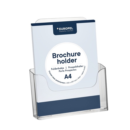 [506470] Porte-brochures Europel table/mur A4 41mm acryl