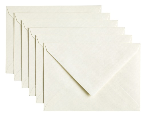 [158191] Envelop Papicolor C6 114x162mm anjerwit pak à 6 stuks