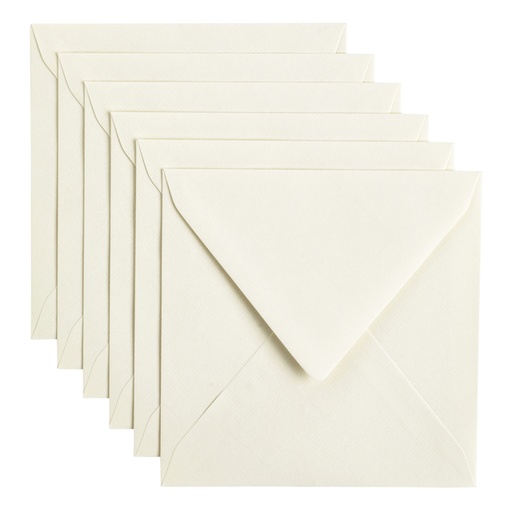 [158215] Envelop Papicolor 140x140mm anjerwit pak à 6 stuks