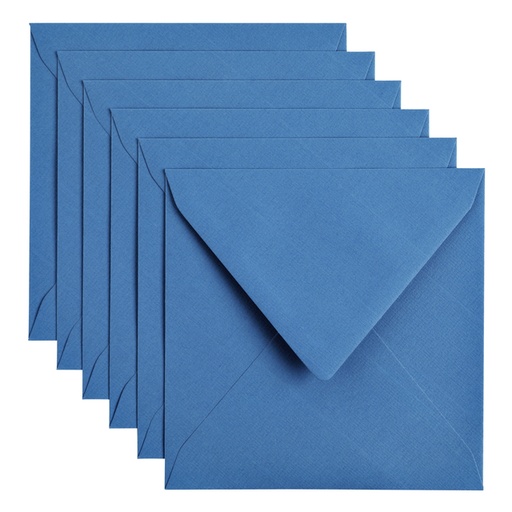 [158216] Enveloppe Papicolor 140x140mm bleu roi paquet 6 pièces