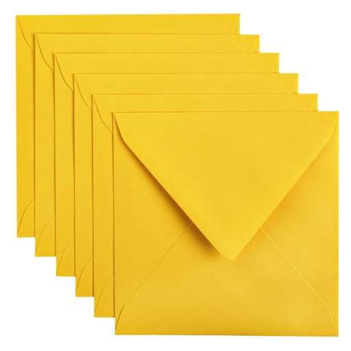 [158217] Envelop Papicolor 140x140mm dottergeel pak à 6 stuks