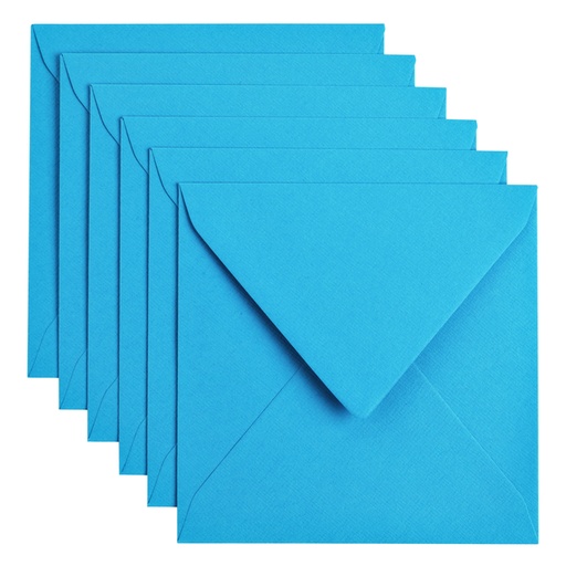 [158224] Enveloppe Papicolor 140x140mm bleu ciel paquet 6 pièces