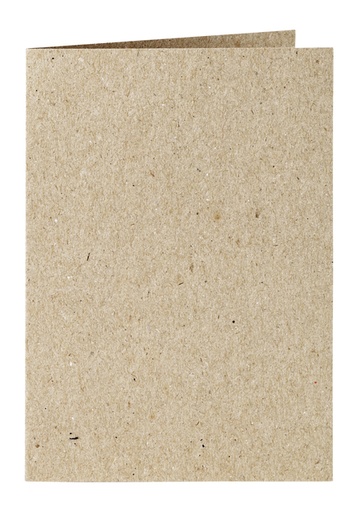 [177066] Carte de correspondance Papicolor double 105x148mm kraft gris 6 pièces