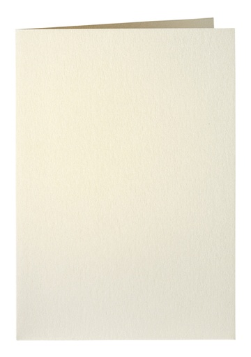 [177069] Correspondentiekaart Papicolor dubbel 105x148mm metallic ivoor pak à 6 stuks
