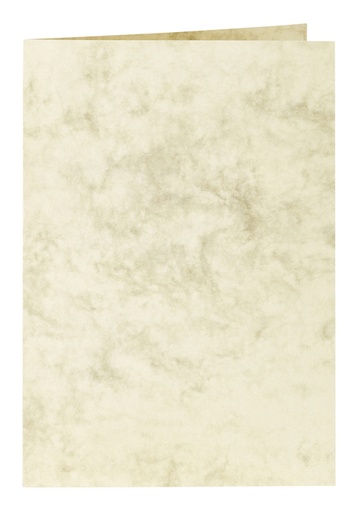 [177073] Correspondentiekaart Papicolor dubbel 105x148mm marmer ivoor pak à 6 stuks