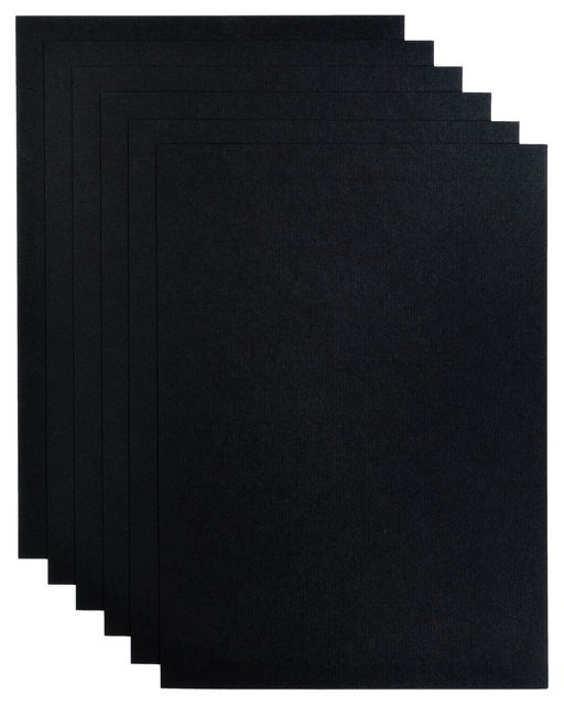 Papier copieur Papicolor A4 200g 6 feuilles noir corbeau