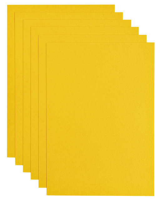 Papier copieur Papicolor A4 200g 6 feuilles jaune bouton d''or