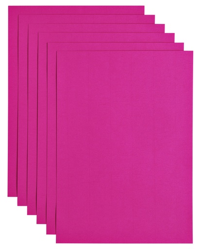 [746309] Papier copieur Papicolor A4 200g rose vif 6 feuilles