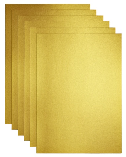 [746324] Papier copieur Papicolor A4 300g or métallisé 3 feuilles