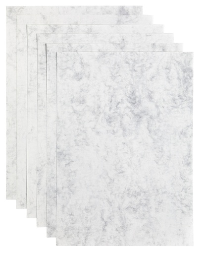 [746326] Kopieerpapier Papicolor A4 200gr 6 vel marble grijs