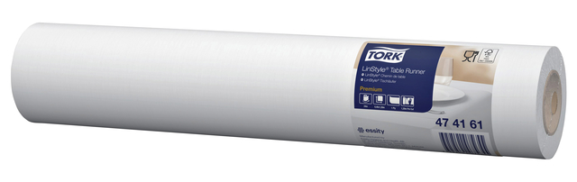 Tafelloper Tork LinStyle® duurzaam 1laags 120x40cm wit 474161