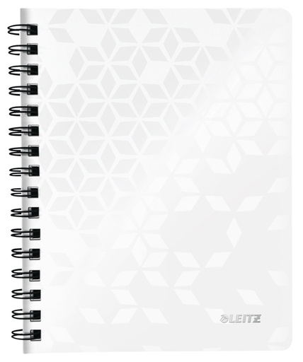 [011661] Notitieboek Leitz WOW A5 lijn spiraal PP wit