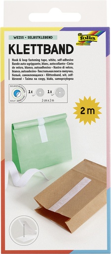 [580049] Klittenband Folia 20mmx2m wit 2 rollen