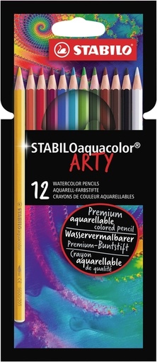 [639999] Kleurpotloden STABILO 1624 aquacolor Arty assorti etui à 12 stuks