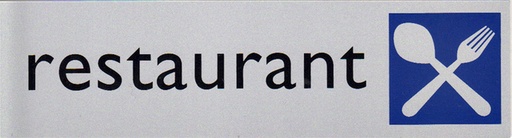 [921995] Infobord pictogram restaurant 165x44mm