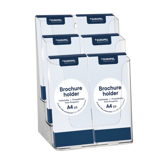 [506472] Folderhouder Europel 6 vaks 1/3 A4 transparant