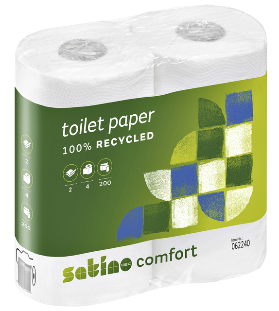 Papier toilette Satino Comfort MT1 062240 2 ép 200 feuilles blanc