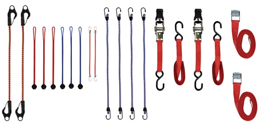 [1000099] Sangles d'arrimange et tendeurs Toolland 20 pièces