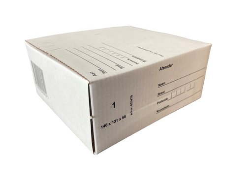 [820479] Boîte d'expédition postale IEZZY 1 146x131x56mm blanc
