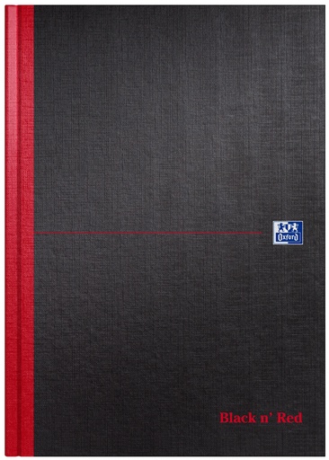 [1000281] Cahier de notes Oxford Black n'Red A4 96 feuilles uni