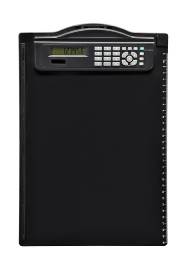 [1000304] Porte-bloc MAUL A4 portrait + calculatrice noir