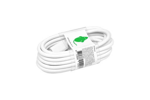 [414418] Câble Green Mouse USB Lightning-A 2 mètres blanc