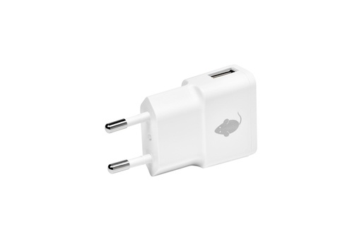 [414411] Chargeur Green Mouse USB-A 1 port 1A blanc