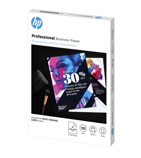 [1385350] Fotopapier laser HP 3VK91A A4 180gr glans wit 150 vel