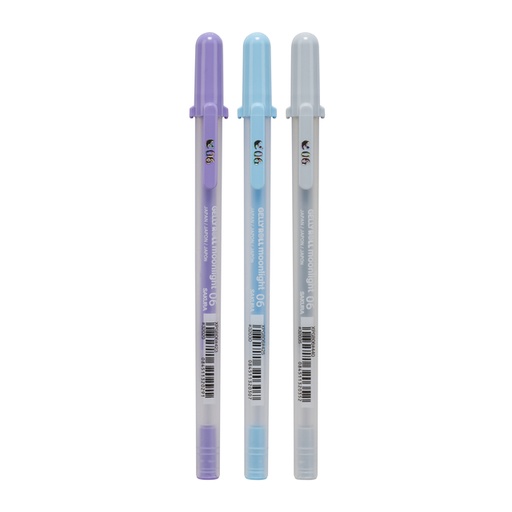[1385328] Stylo gel Sakura Gelly Roll Moonlight 06 Calme set 3 couleurs