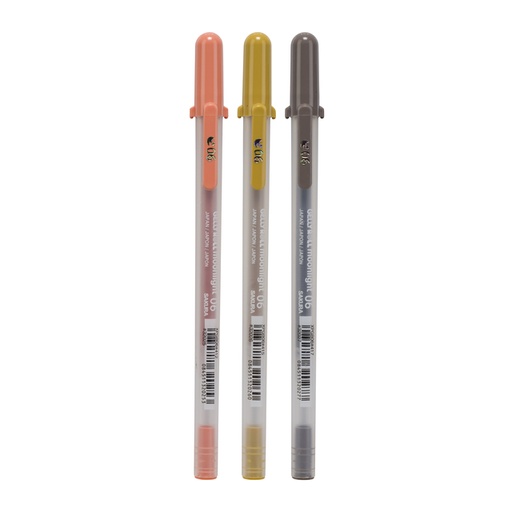 [1385341] Stylo gel Sakura Gelly Roll Moonlight 06 Nature set 3 couleurs