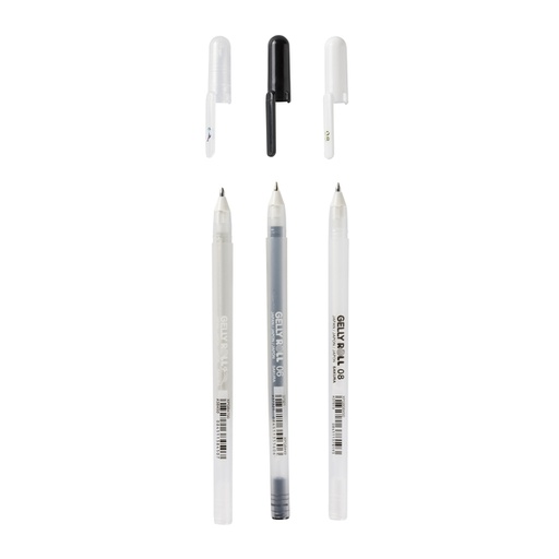 [1385343] Gelschrijver Sakura Gelly Roll Metallic set à 3 kleuren
