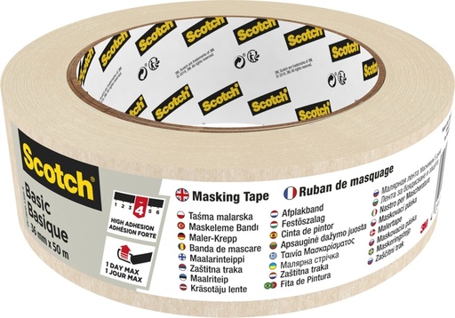 [1386800] Afplaktape Scotch Basic 36mmx50m beige