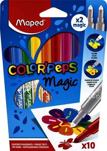 [1386638] Feutre Maped Color'Peps Magic set 10 couleurs