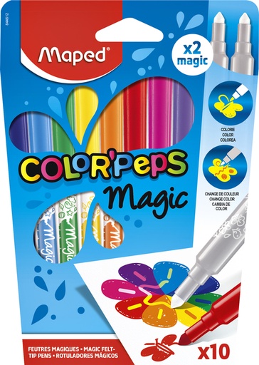 [1386638] Viltstift Maped Color'Peps Magic set á 10 kleuren