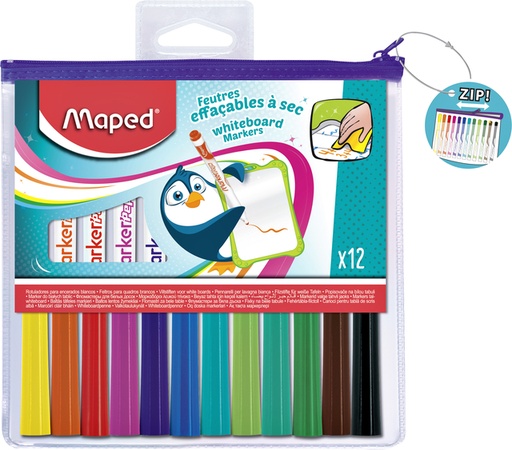 [1386639] Whiteboardmarker Maped Marker'Peps set á 12 kleuren