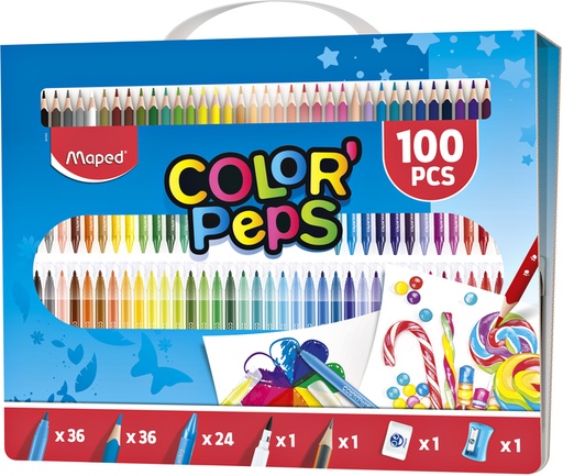 [1386641] Coffret set dessin Maped Color'Peps 100 pièces