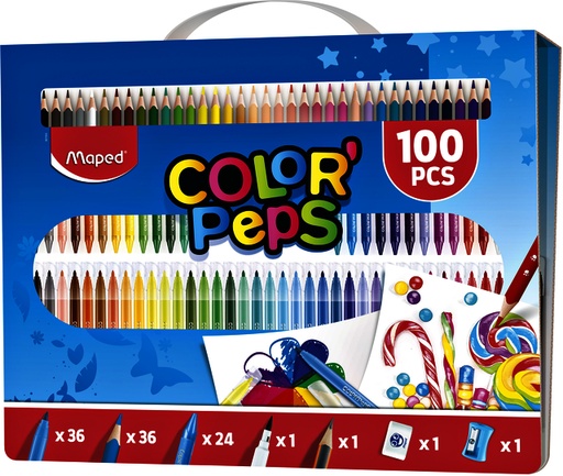 [1386641] Tekenset Maped Color'Peps 100delig