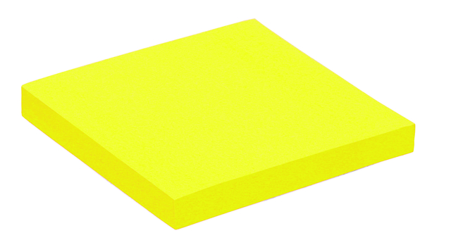 Bloc mémos Quantore 76x76mm néon jaune