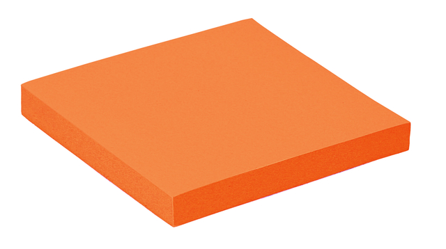 Bloc mémos Quantore 76x76mm néon orange