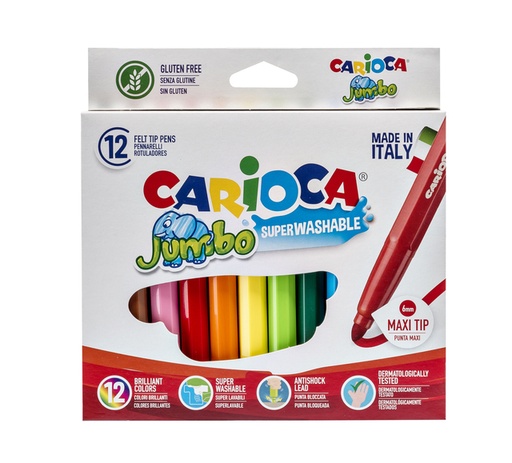 [1386809] Viltstift Carioca Jumbo maxi assorti set à 12 stuks