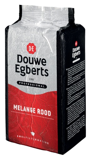 [891823] Koffie Douwe Egberts snelfiltermaling Melange Rood 1kg