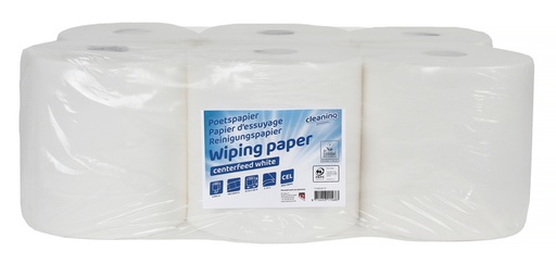 [1386875] Poetspapier Cleaninq M2 2-laags 6x450 vel wit